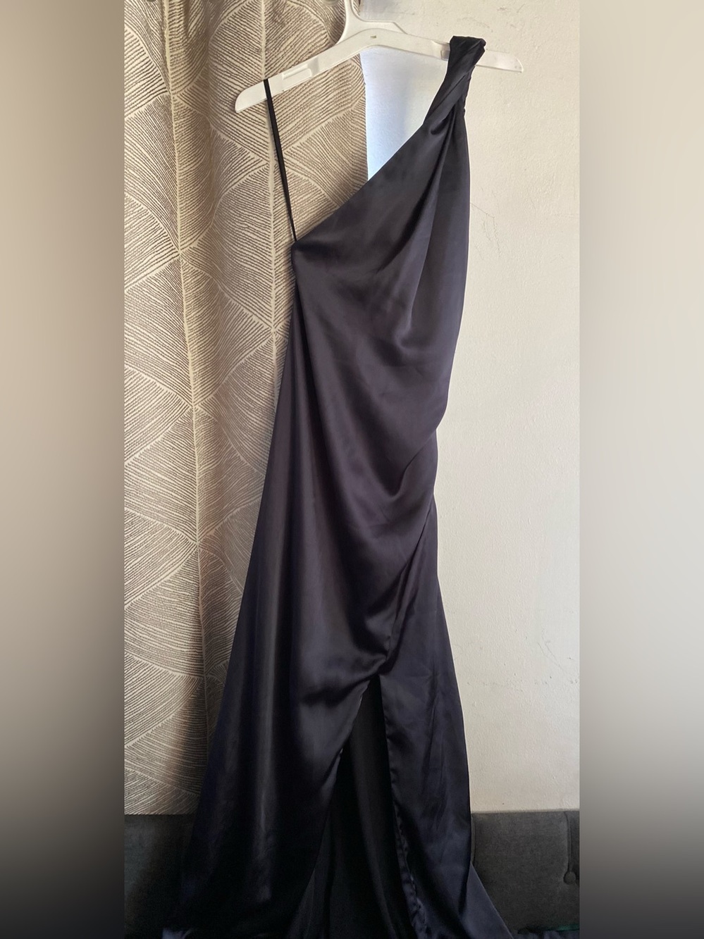 FREE PEOPLE VICTORIA MAXI DRESS SATIN MAXI GOWN BLACK Sz 6 - Picture 6 of 16